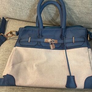 Printed faux Birkin bag